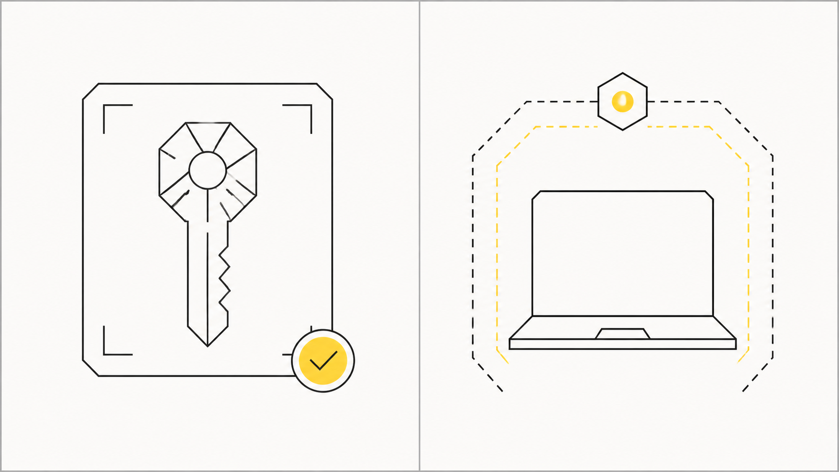 A visual comparison between strong authentication and separate device-trust requirements.